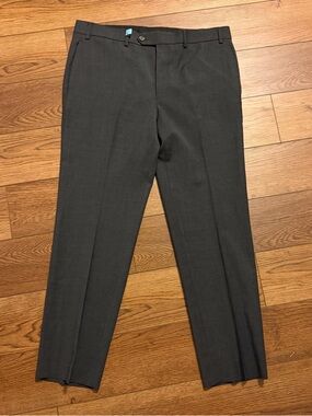 lauren ralph lauren men's classic-fit ultraflex stretch pleated dress pants Lauren Ralph Lauren Men's, Classic-Fit UltraFlex Stretch Pleated Pants,  Grey, 38